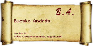 Bucsko András névjegykártya